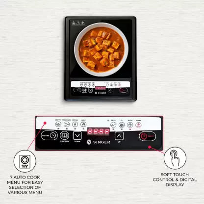Singer Venus Induction Cooktop  (Black, Push Button) Singer Venus Induction Cooktop  (Black, Push Button)